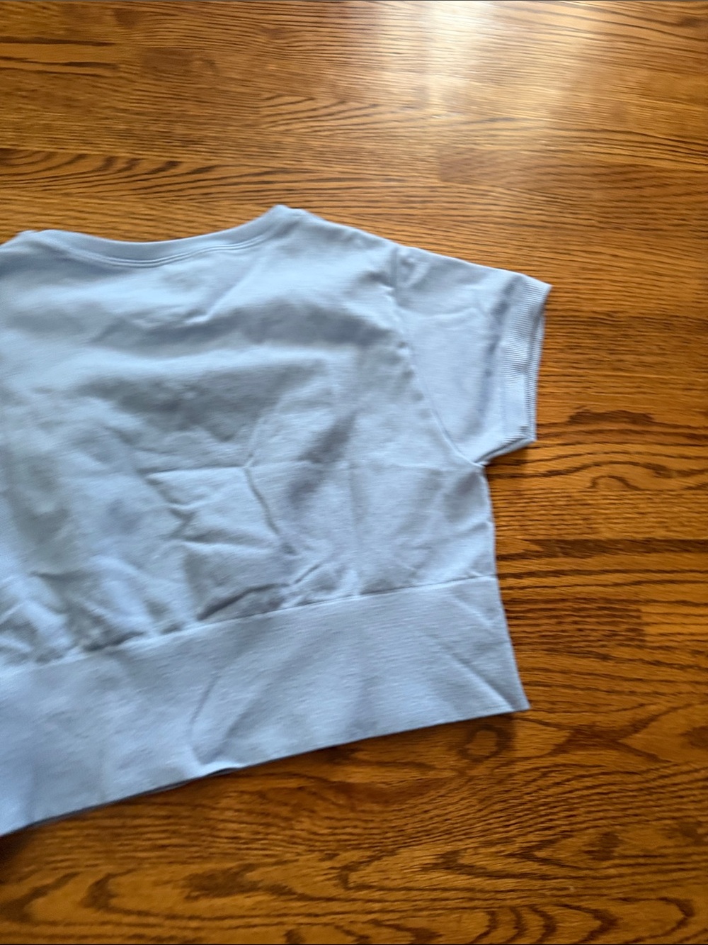 Light Blue Crop microfiber Short Sleeve Top by Offline Aerie size medium - Picture 3 of 3